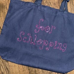 For schlepping tote